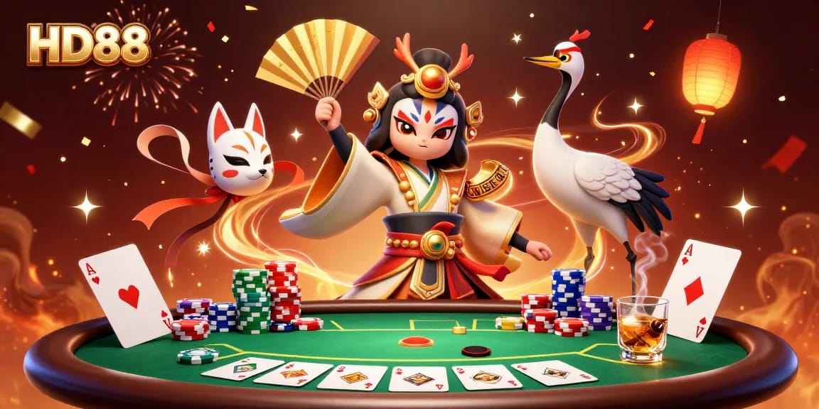 Experience thrilling action at HD88 with vibrant casino elements and unique characters.