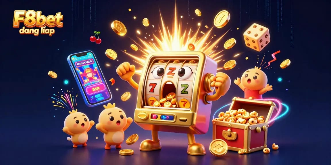 Experience F8bet đăng nhập with engaging slot machines celebrating a triumphant jackpot.