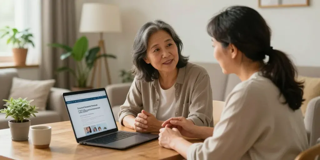 Intimitet och hälsosamt samtal mellan ett par om sin sexualhälsa på vxperten.com.