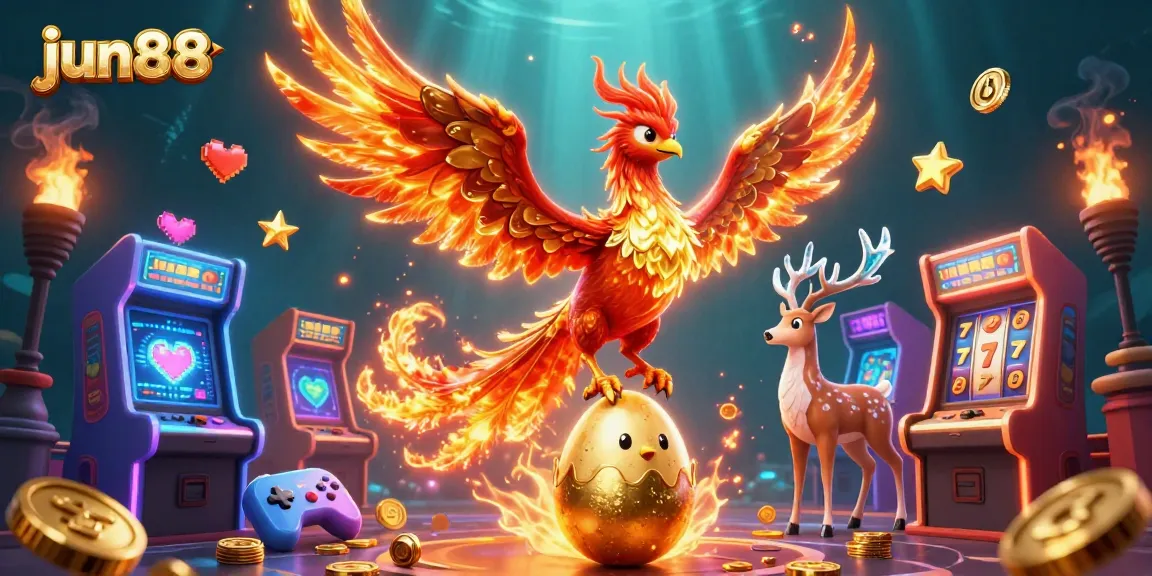 Experience thrilling fun at the jun88 casino with vibrant games, phoenix, and magical elements.
