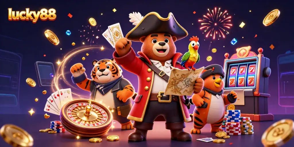 Experience thrilling gameplay at lucky88 with vibrant casino elements and exciting characters