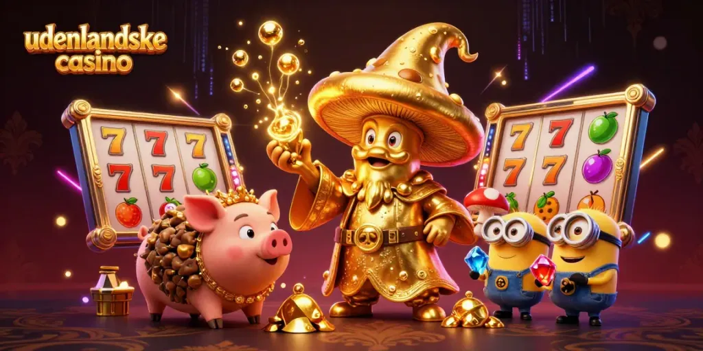Experience the magic of udenlandske casino with a golden mushroom wizard transforming the gaming landscape.